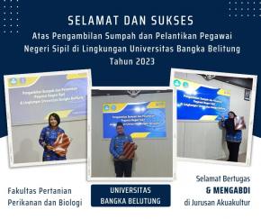 Pelantikan 3 Dosen Akuakultur menjadi PNS