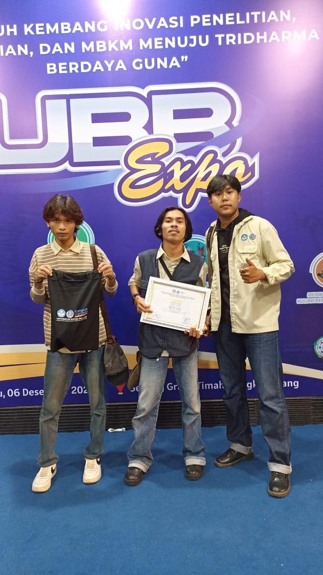 Mahasiswa Akuakultur UBB menerima penghargaan UBB Expo 2023.