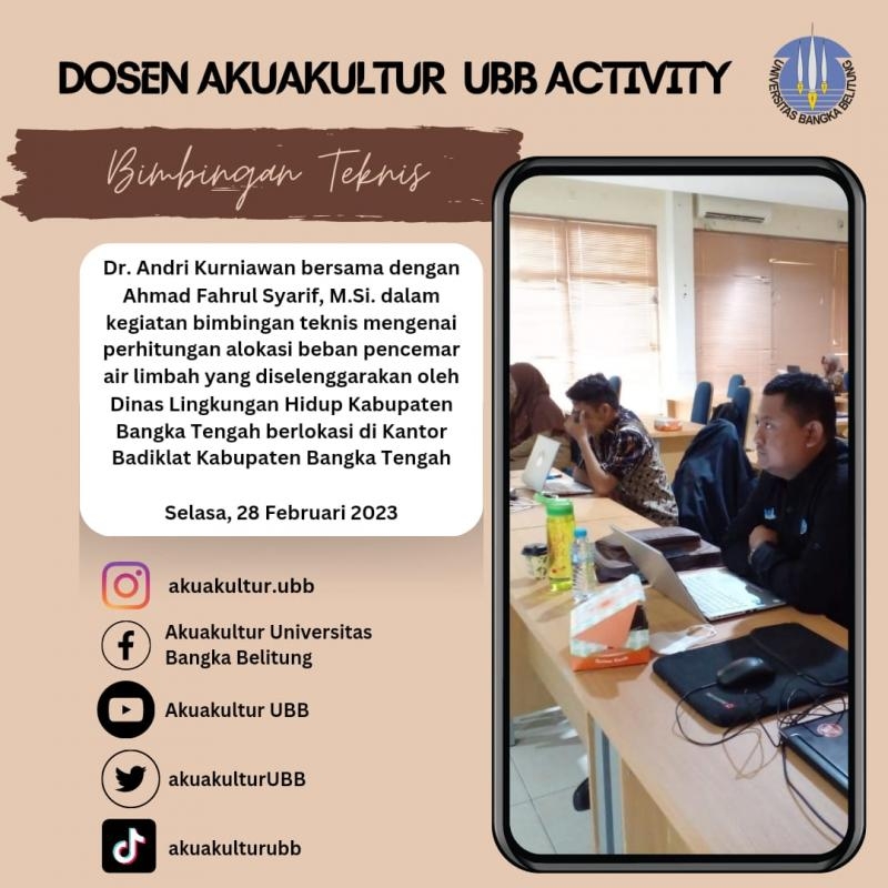 Bimtek mengenai Perhitungan Alokasi Beban Pencemar Air Limbah